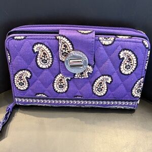 Vera Bradley Purple Quilted Paisley Wallet